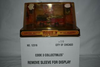 Code 3 1:64 City Of Chicago 70 Luverne Fire Truck 12316