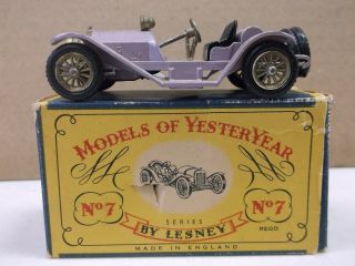 Lesney Models Of Yesteryear No.  7 Mercer 1913 Raceabout Type 35 J Y - 7 In Purple