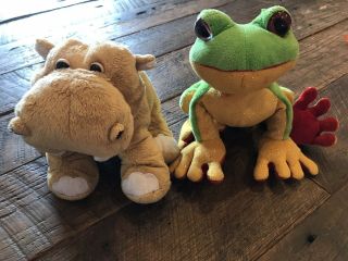 Ganz Webkinz Plush Green Tree Frog And Hippo - Owned