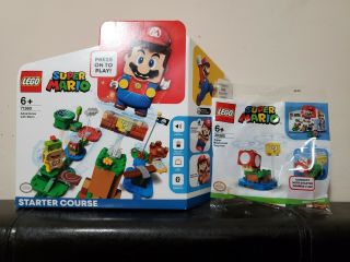 Lego Mario Adventures Starter Course W/ Mushroom Surprise In Hand