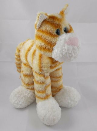 First & Main Lankydoodle Tabby Cat Plush Kitten 10 " Tall Stuffed Animal Toy