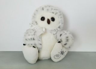 Snowy Owl Plush Russ Berrie Shining Stars 8 " White Gray Stuffed Animal Toy