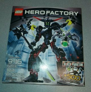 Lego Hero Factory Black Phantom (6203) Retired Set - Rare -
