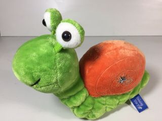 Russ Shining Stars Green & Orange Plush Stuffed Animal Snail