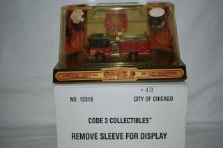 Code 3 1:64 City Of Chicago 43 Luverne Fire Truck 12316