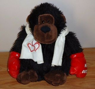 Boxing Gorilla 9 " Stuffed Plush Dan Dee " You Knock Me Out " St.  Valentine 