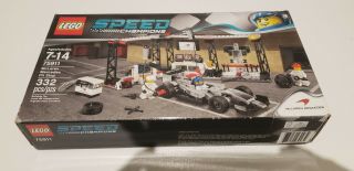 Lego Speed Champions Mclaren Mercedes Pit Stop (75911) Open Box - Bags