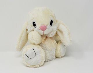 Dan Dee Cream Easter Bunny With Bow Rabbit Plush Soft Toy 6 "