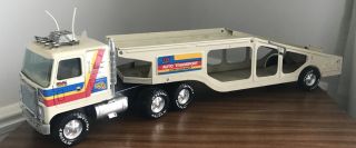 Vintages 1980’s Nylint Auto Transport Truck And Trailer - Owner