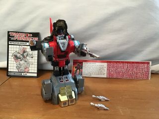 Vintage 1985 Hasbro G1 Transformers Dinobot Slag Not Complete But With Weapons