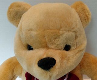 Concepts Sitting Golden Teddy Bear Stuffed Plush Red Bow Tie Gift 11.  5 