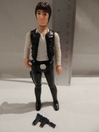 Star Wars Vintage Han Solo Large Head Complete Weapon
