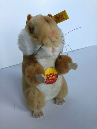 Steiff Hamster Goldi Soft Stuffed Plush Toy W Steif Button: 2150/16