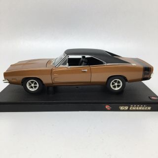 1969 Dodge Charger R/t Brown / Bronze 100 Hot Wheels 1:18 Scale Die Cast Car