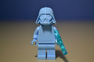 Lego Star Wars Prototype Darth Vader Minifigure Light Blue W/ Clear Blaster