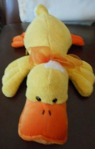 Dan Dee Yellow Duck Plush 15 " Floppy Stuffed Animal Easter Soft Toy Ribbon