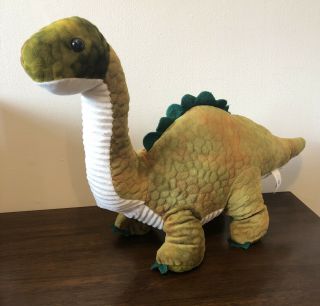 Dino Hug Fun 25” X 16 " Green Brontosaurus Plush Stuffed Dinosaur Animal Toy S12