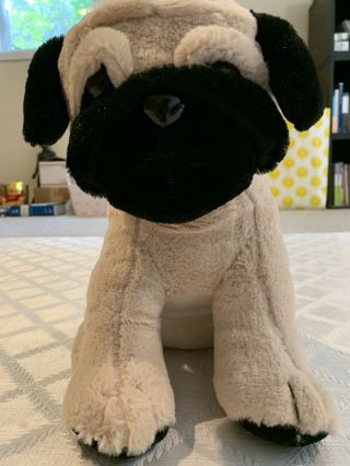 12” Plush Stuffed Animal Pug Dog Very Cute & Huggable.