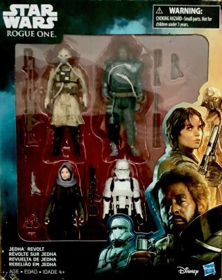 Star Wars Jedha Revolt Action Set Rogue One With Saw Guerrara 4 - Pack No Res