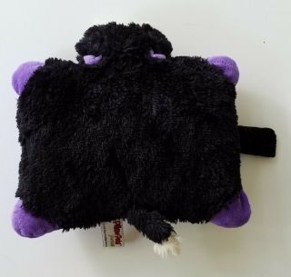 Pillow Pet PeeWee Cat Purple and Black Plush 12x11 3