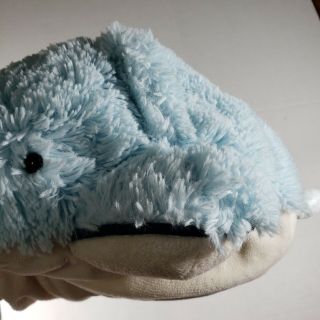 Pillow Pets Pee - Wees Blue Dolphin Stuffed Animal Toy Plush 15 "