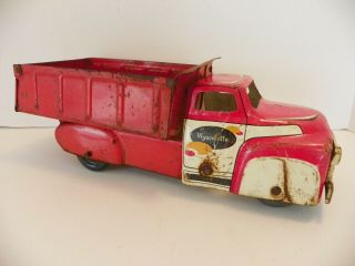 Vintage Pressed Steel Wyandotte Toy Dump Truck