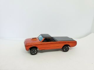 Vintage Redline Hot Wheels Orange Custom Fleetside With Painted Tail Hk