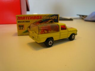 Vintage Matchbox Lesney 57 Wild Life Ford Pickup Truck Superfast w box 2