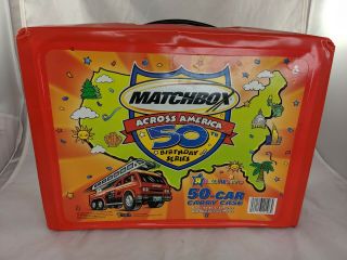 Matchbox Across America 50th Birthday 50 Car Carry Case 2001 Mattel