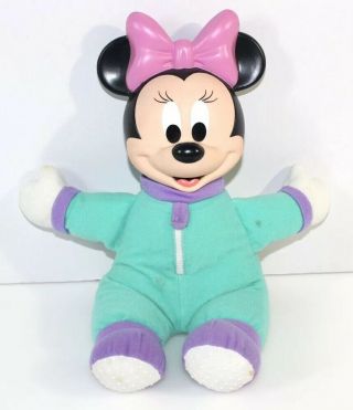 Vintage Hug And Glow Glo 12 " Baby Mickey Mouse Mattel Light Up Doll Plush Disney