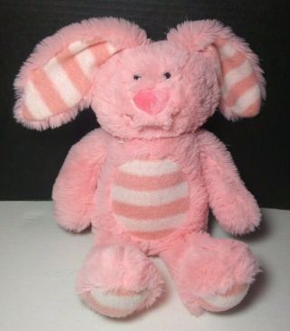 Euc Dan Dee Pink Striped Easter Bunny Rabbit Plush Soft Toy Stuffed 17 " 2016