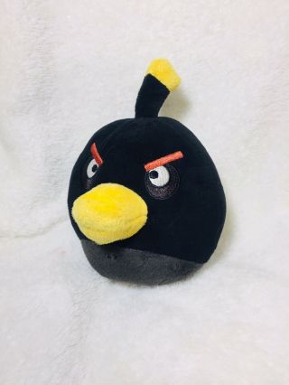 Angry Birds Black Bomb 7” Plush Stuffed Animal Toy Rovio 2010 No Sound