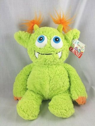 Gund Monsteroos Beeper 14 " Green Monster Plush Stuffed Animal Toy