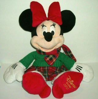 Disney Store Minnie Mouse Doll 2012 Christmas Holiday Plush Stuffed Toy 18 " Tag