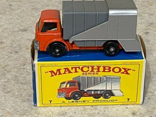 Matchbox Lesney Regular Wheels 7c Ford Refuse Truck In Type E4 Box