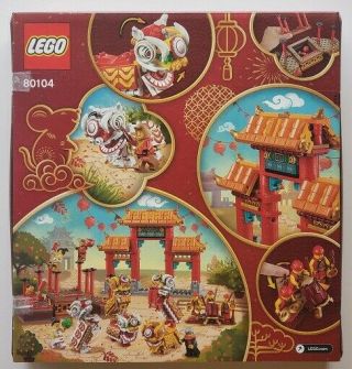 Lego 80104 Chinese Festival Special Edition Lion Dance Set With Minifigures