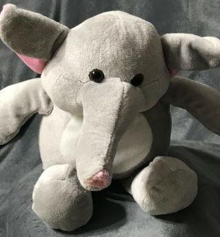 Little Miracles Gray Elephant Pink Ears Soft Paws Plush Stuffed Animal 14” B9