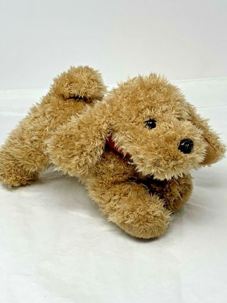 Gund Barky Plush Puppy Dog 40815 Tan Brown Red Collar Stuffed Animal Toy 10 "