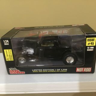 Racing Champions Hot Rod ‘33 Ford Highboy 1:24 Scale Issue 45.  Black