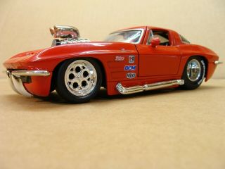 Jada Toys 1963 63 Chevy Corvette Big Time Muscle red 91616 1:24 pro street 2