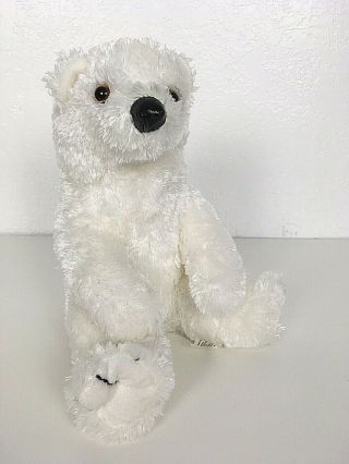 Sea World Polar Bear Plush White Stuffed Animal Soft Plushy Soft Nose Exc