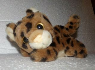 Vintage Dan Dee Purring Sound Baby Leopard Plush Stuffed Animal Gentle Rattle