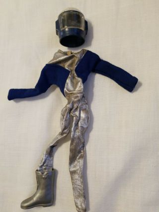 1967 Action Boy Space Suit By Ideal,  With 2 Helmets & 1 Boot (captain Action)