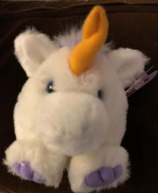 Puffkins Magic Purple White Lavender Unicorn Plush Stuffed Animal Toy Swibco