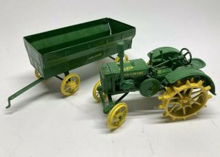 Ertl John Deere Gp Tractor & Wagon 1/16 Scale Two Cylinder Farm Toy