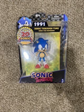 Sonic The Hedgehog Sonic Through Time Figure 20th Anniversary Jazwares