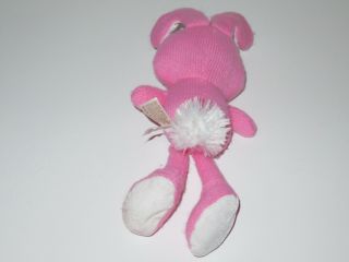 Dan Dee Pink Knit Bunny Rabbit Plush Stuffed Animal Toy Butterfly White 11 