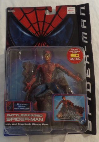 Battle Ravaged Spider - Man Action Figure Over 30 Points Of Articulation Toybiz