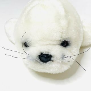 Sea World White Seal Pup Baby Plush Stuffed Animal 14” Long Seaworld Soft