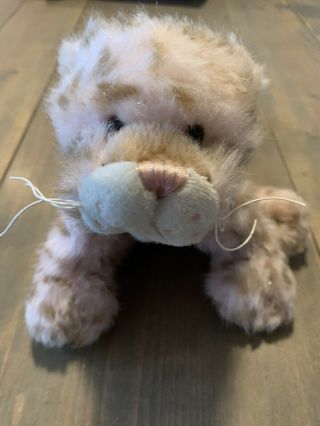 Ganz Webkinz Strawberry Cloud Leopard Stuffed Animal Plush Toy 9” No Code